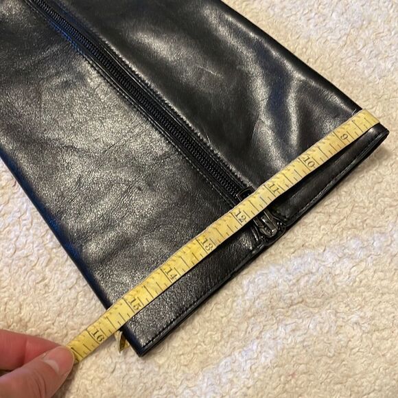 Coach Black Mabel Leather Chain Buckle Knee High Riding Boots - Picture 10 of 10